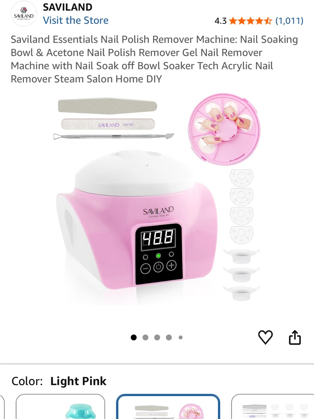 Light Pink Nail Polish Remover Machine for Kids